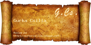Gurka Csilla névjegykártya